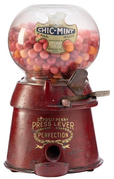  Perfection Chic-Mint 1 Cent Gumball Vendor. Wilmington, Del...