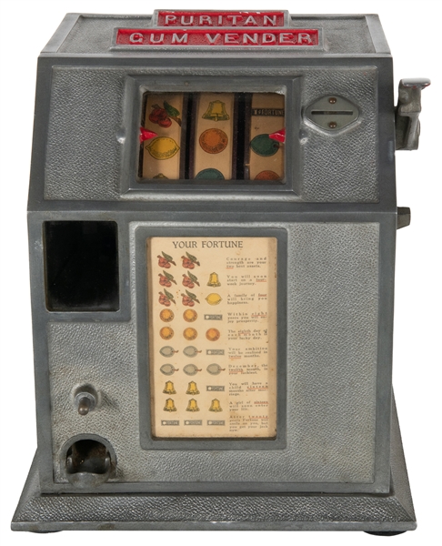  Puritan 1 Cent Gum Vender Trade Stimulator. Circa 1930-40s....