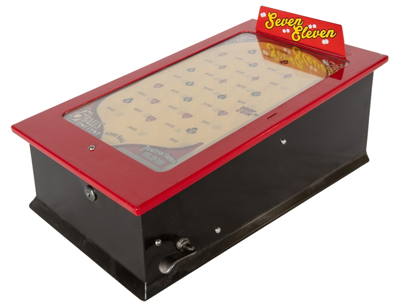  Seven-Eleven 1-Cent Pinball Game. 20th century. 1-cent trad...