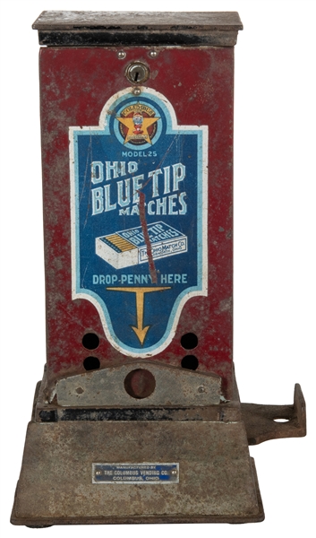  Columbus 1 Cent Blue Tip Match Machine. Columbus: The Colum...