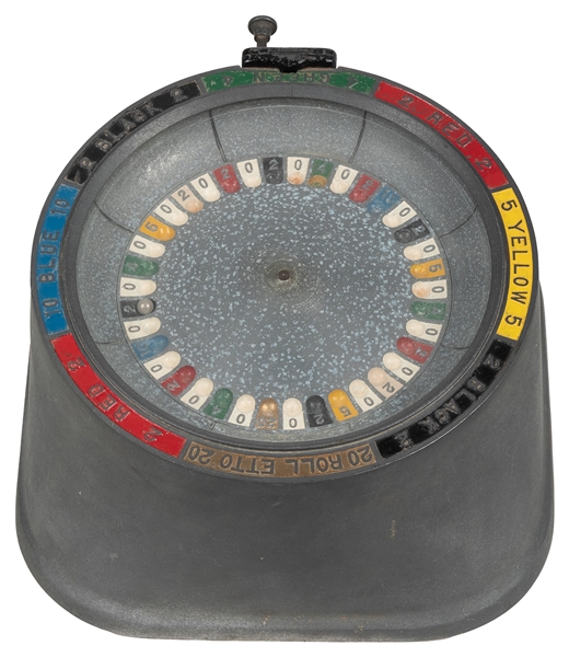  Roll Etto Novelty Co. 5 Cent Aluminum Roulette Machine. Cir...