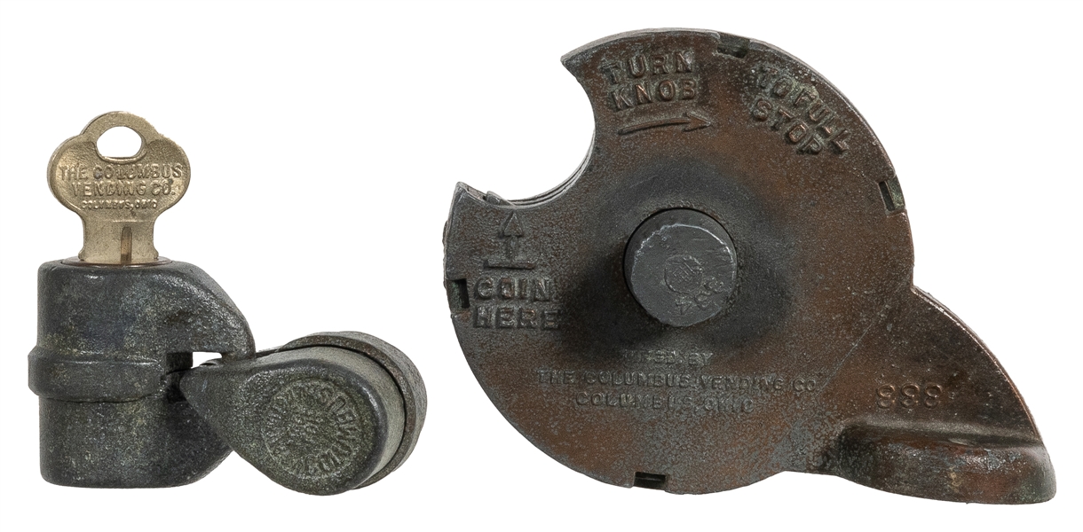  Columbus Vending 1 Cent Coin Slot with Knob and Two Barrel ...