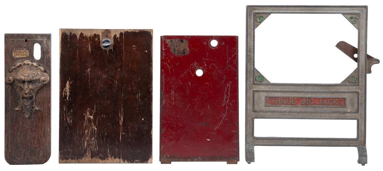  Group of Two Rear Panels and Two Front Panels for Coin-Op G...