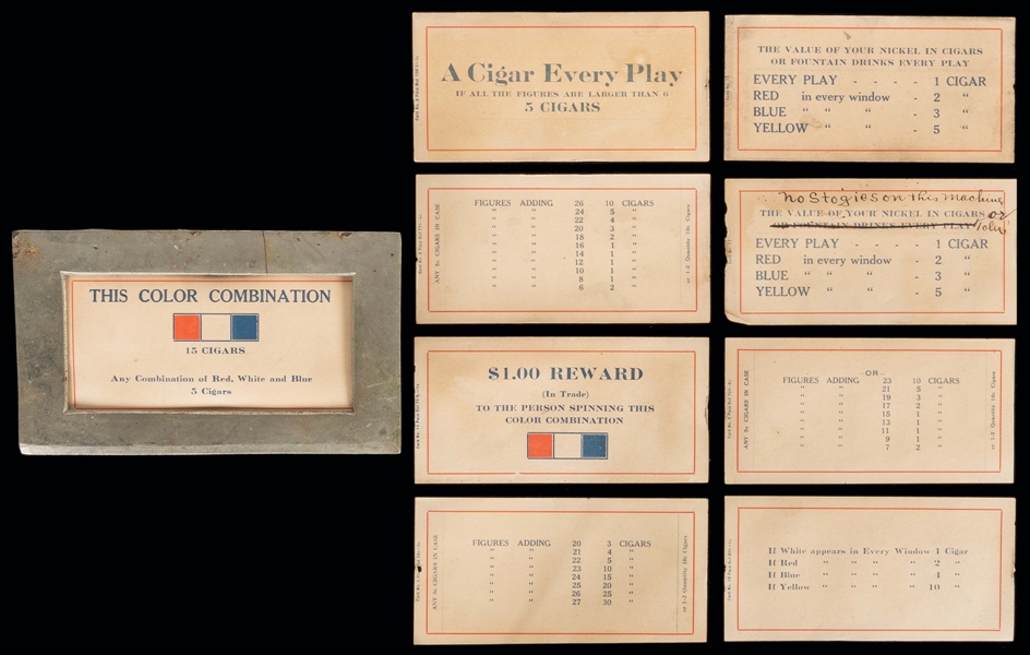  Cigar Trade Stimulator Marquee with Nine Printed Cards. Cir...