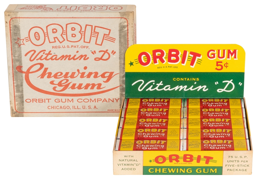  Orbit Vitamin “D” Chewing Gum in Original Box. Chicago: Orb...