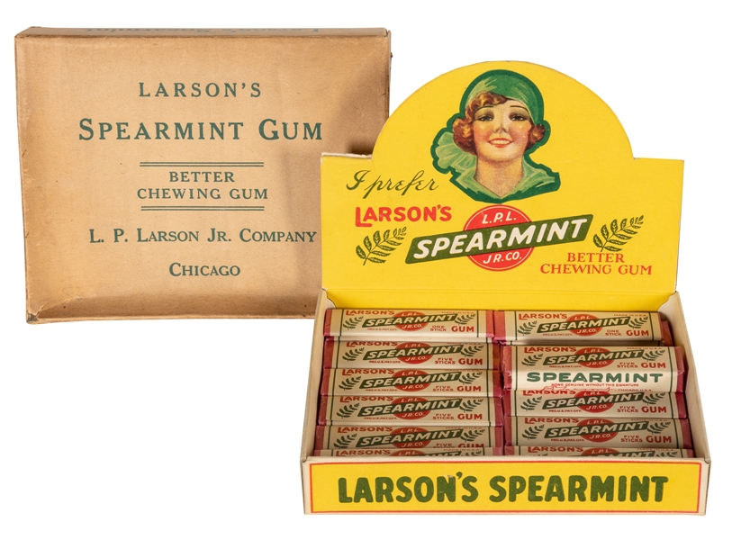  Larson’s Spearmint Chewing Gum in Original Box. Chicago: L....