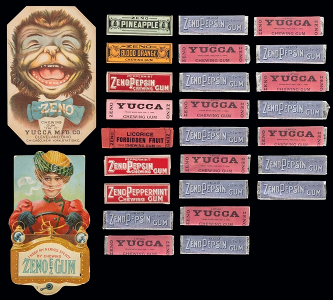  Group of Zeno Chewing Gum and Advertising. Including: two a...