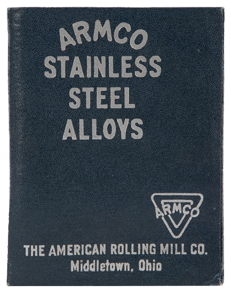  Armco Stainless Steel Alloys Sample Book. Middleton, OH: Th...