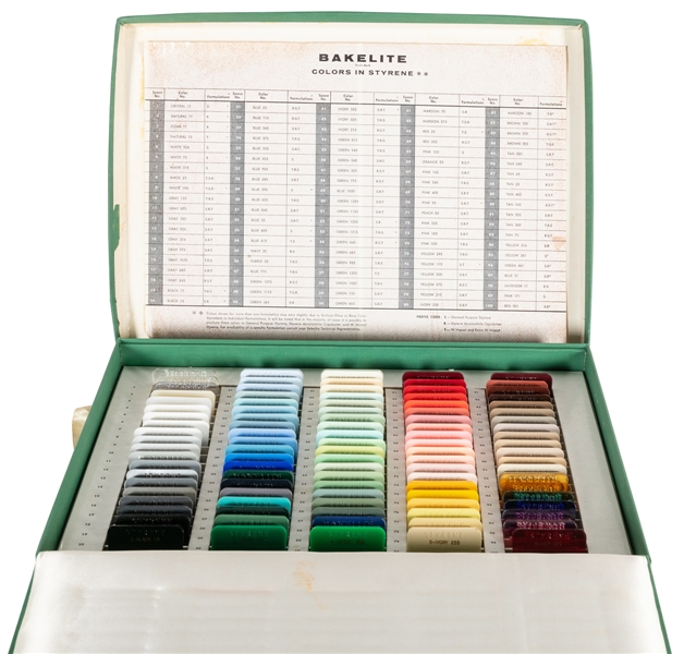  Bakelite Colors in Styrene Sample Case with 100 Different C...