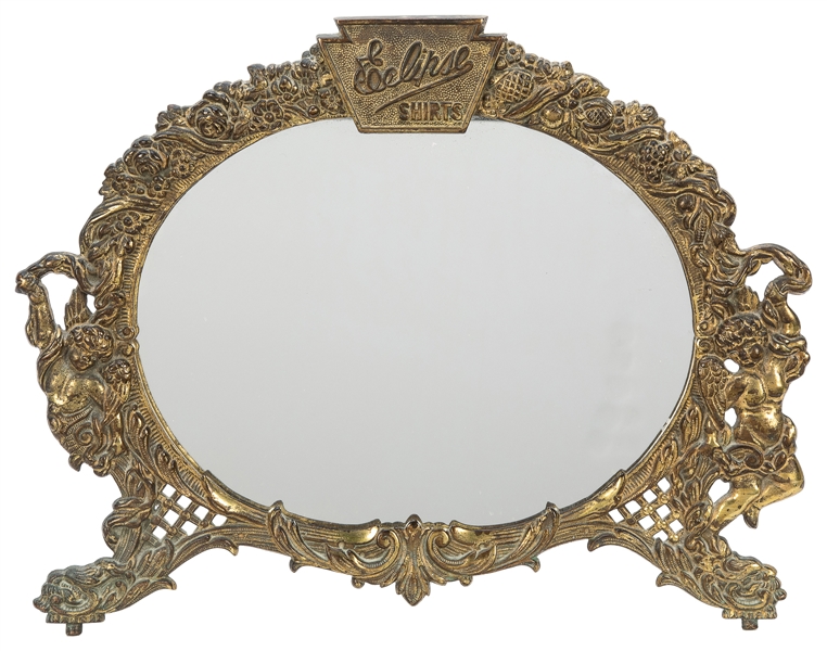  Eclipse Shirts Countertop Advertising Mirror. Circa 1900s-1...