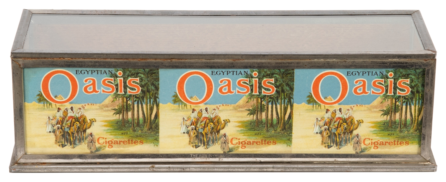  Egyptian Oasis Cigarettes Display Case. The Robin-Hirsch Co...