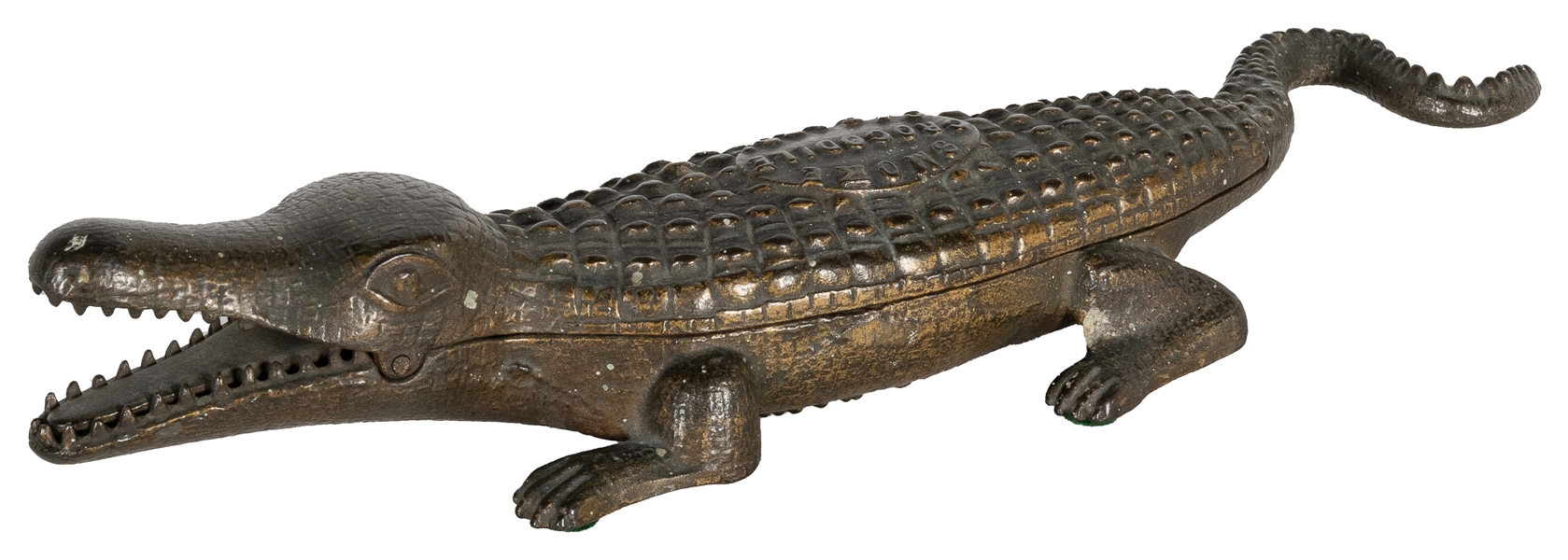  Heyman Bros. “Crocodile Cigars” Cast Iron Figural Match Saf...