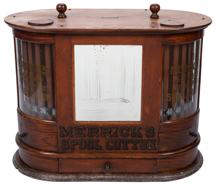  Merrick’s Spool Cotton Double Countertop Dispenser. Circa 1...