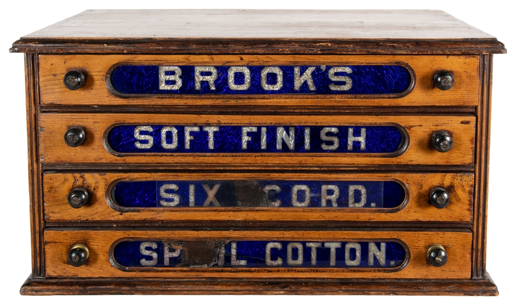  Brook’s Soft Finish Six Cord Spool Cotton Countertop Displa...