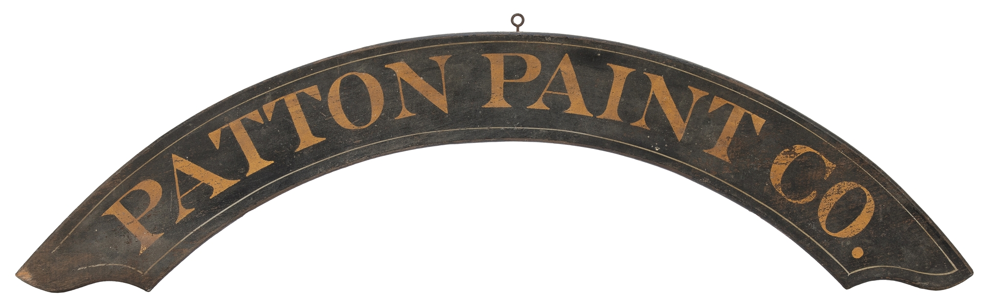  Patton Paint Co. Sign. Circa 1910s-1940s. Double-sided pain...