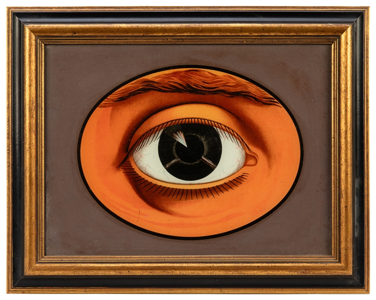  Reverse Painted Optometrist Glass Sign. Circa 1900s-1920s. ...