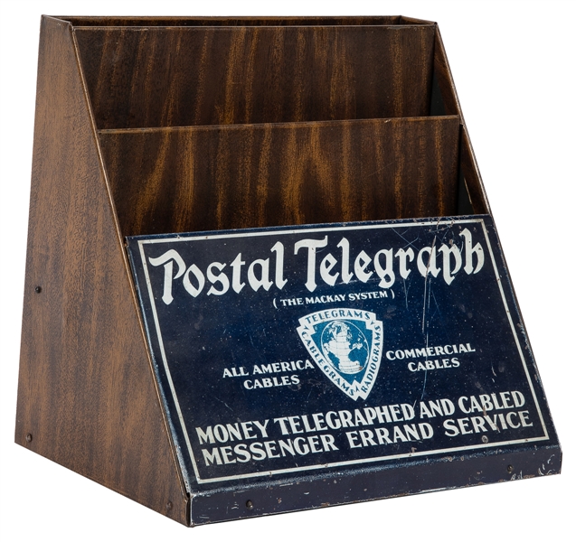  Postal Telegraph Countertop Display / Organizer. Circa 1940...