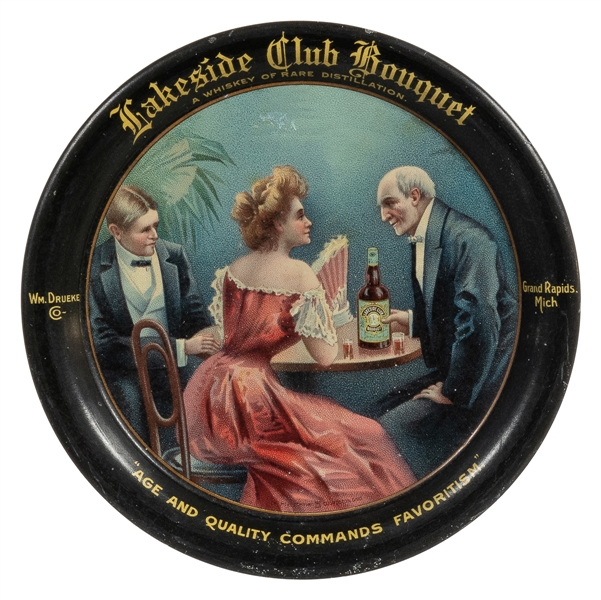  [TIP TRAY]. Lakeside Club Bouquet a Whiskey of Rare Distill...