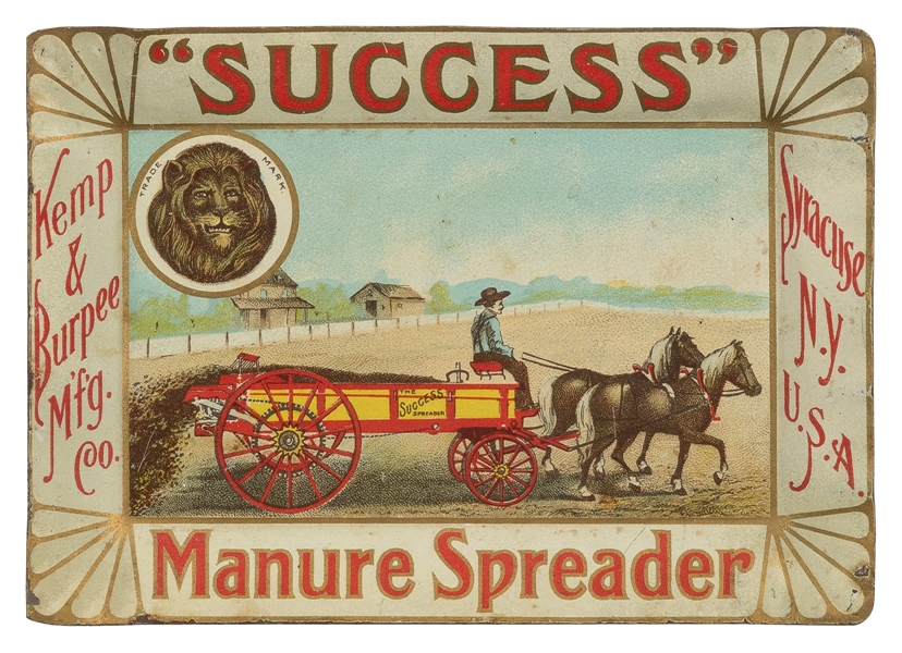  [TIP TRAY]. Kemp & Burpee “Success” Manure Spreader. Syracu...