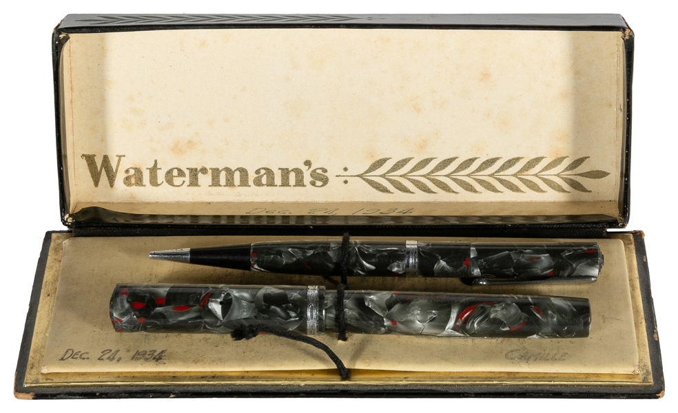  Waterman’s Fountain Pen and Mechanical Pencil Set. New York...