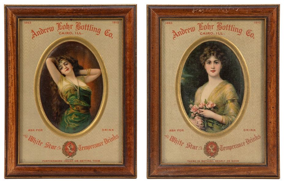  Pair of Andrew Lohr White Star Temperance Drinks Prints. Ca...