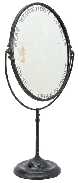  Henderson Corsets Store Advertising Mirror. Circa 1900s. De...