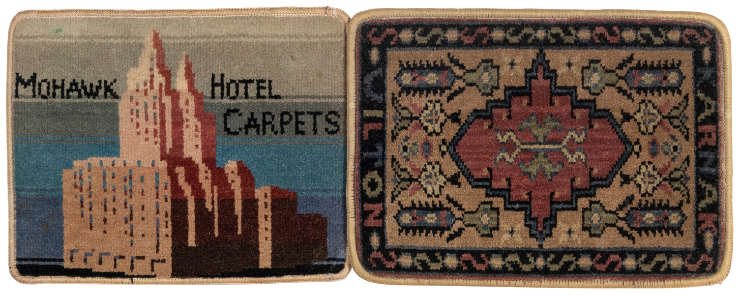  Two Mohawk Carpet Mills Salesman Sample Rugs. Circa 1950s. ...