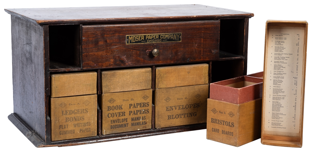  Moser Paper Company Cabinet. Chicago: Moser Paper Company, ...