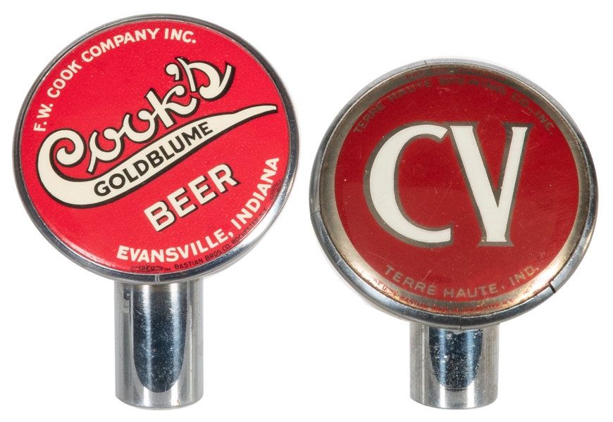  Two Indiana Beer Tap Knobs. Two beer tab knobs, including C...