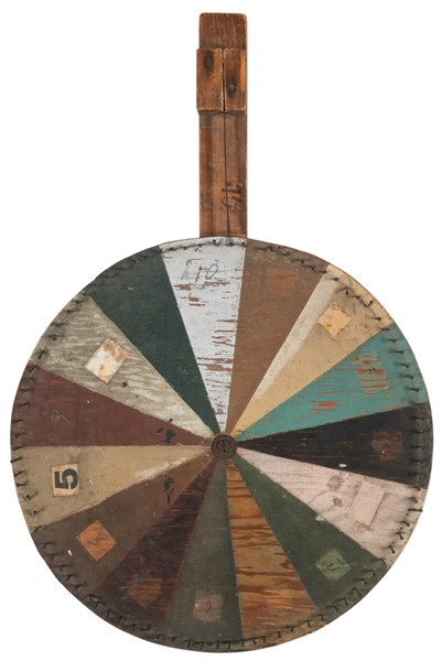  Gambling Wheel. American, ca. 1900s. Hand-painted and hand-...