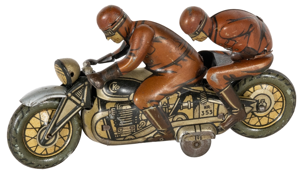  CKO Kellerman German Sozius Tin Motorcycle Wind-Up Toy with...