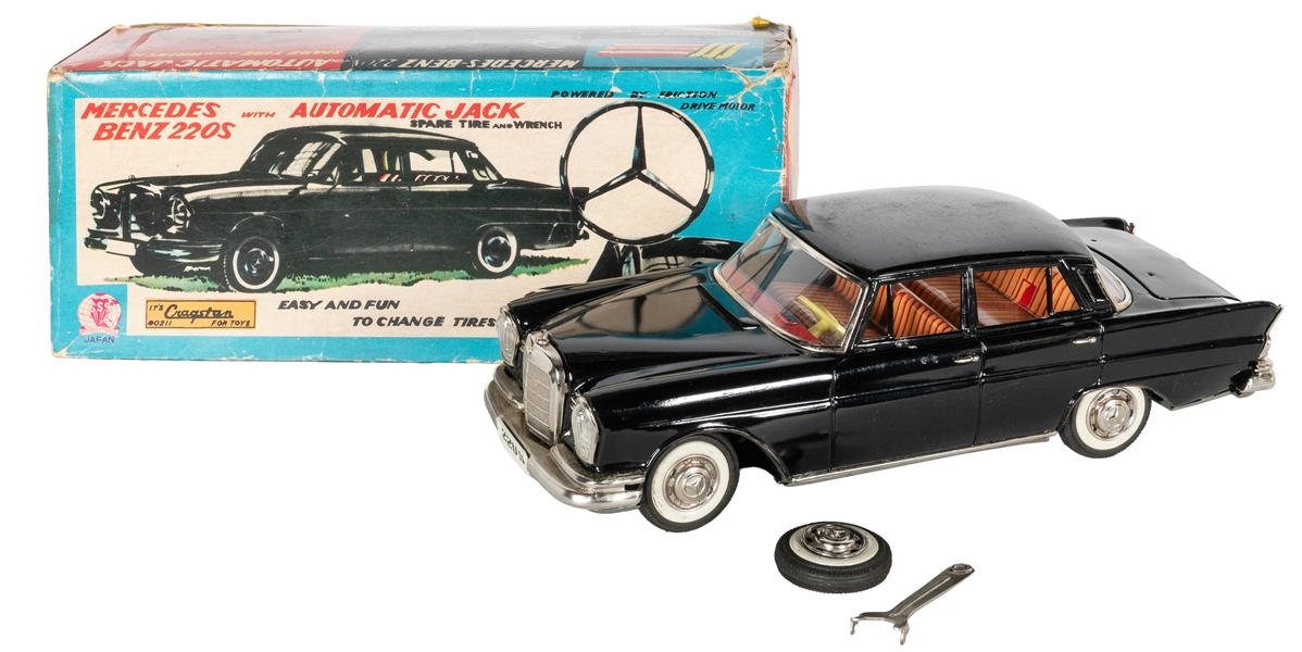  Cragstan Mercedes Benz 220S Friction Car with Automatic Jac...