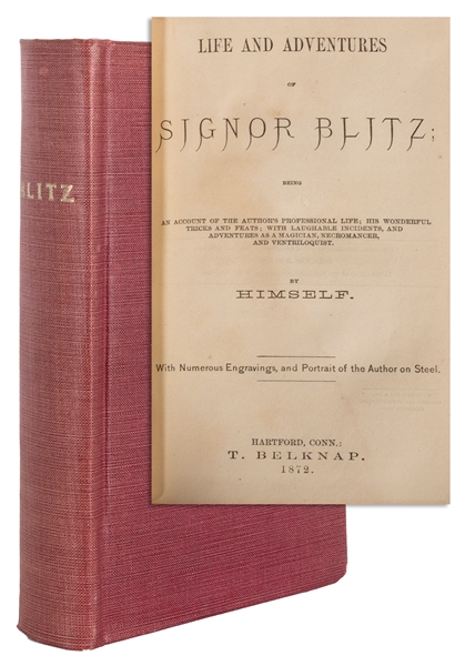  BLITZ, Antonio. Life and Adventures of Signor Blitz, Being ...