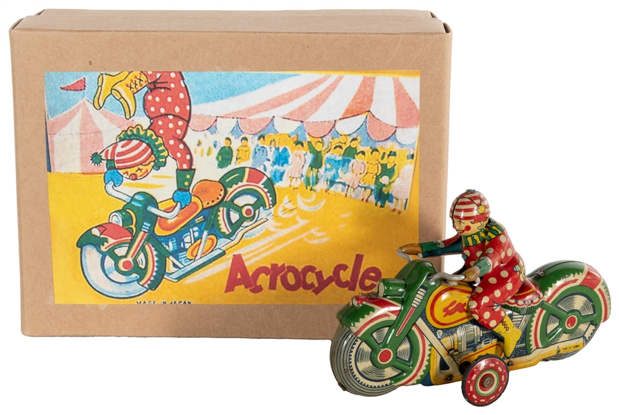  Acrocycle Wind-Up Motorcycle Toy. Japan: [Alps, ca. 190s]. ...