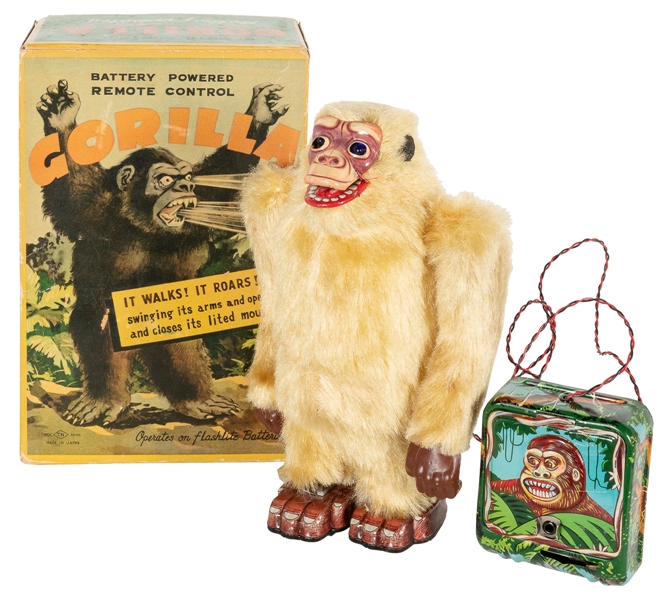  Battery-Operated Remote Control Gorilla. Japan: [1950s]. Ba...