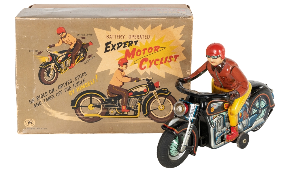  Masudaya Battery-Operated Expert Motor Cyclist in Original ...