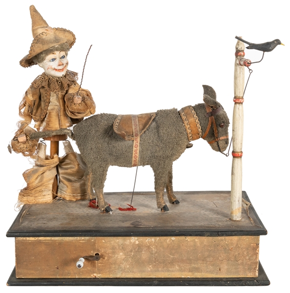  German Musical Clown and Donkey Mechanical Automaton. Germa...