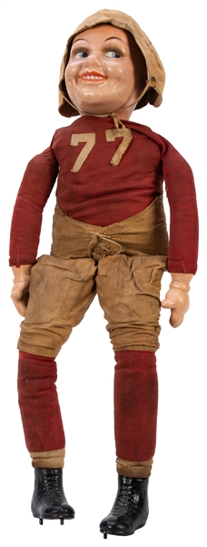  Red Grange Football Doll. Sterling Doll Co., ca. 1920s. Com...