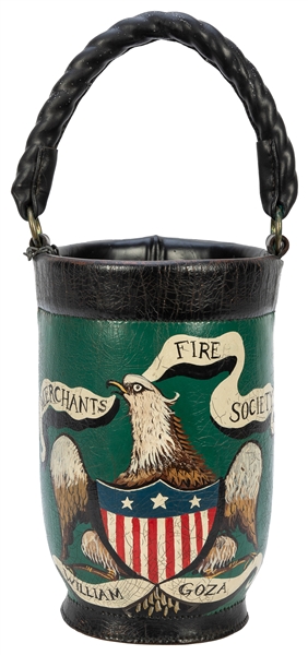  Steven Lalioff Merchants Fire Society Leather Fire Bucket. ...