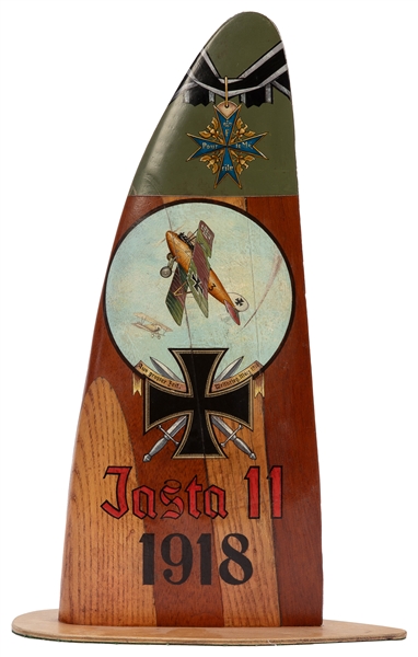  German World War I Jasta 11 Painted Airplane Propeller. Pie...