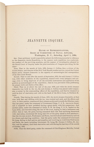  [U.S. ARCTIC EXPEDITION]. Jeannette Inquiry [in: Index to t...