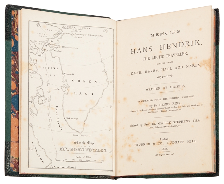  HENDRIK, Hans (c. 1834-1889). Memoirs of…The Arctic Travell...