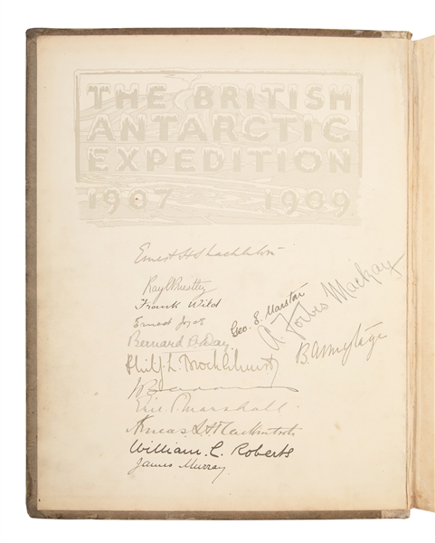  SHACKLETON, Ernest H. (1874-1922). The Antarctic Book. Wint...