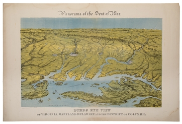  [MAPS - CIVIL WAR]. BACHMAN, John (1814-1896). Panorama of ...