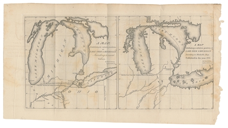  [MAPS - GREAT LAKES REGION]. BURR, David (1803-1875). A Map...