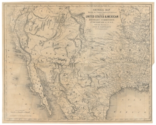  [MAPS]. BARTLETT, John R. (1805-1886). General Map Showing ...