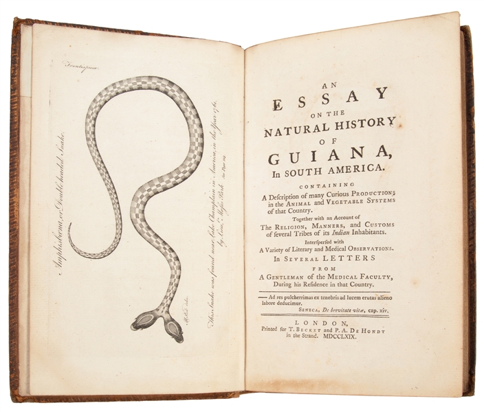  BANCROFT, Edward (1744-1821). An Essay on the Natural Histo...