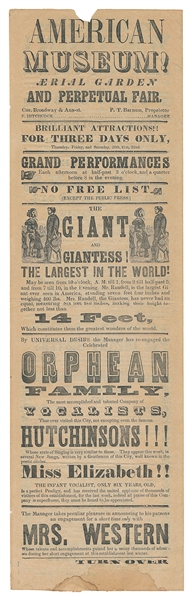  [BARNUM] American Museum! Aerial Garden and Perpetual Fair....