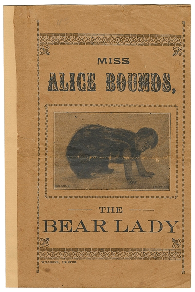  Miss Alice Bounds, the Bear Lady [cover title]. Leicester: ...