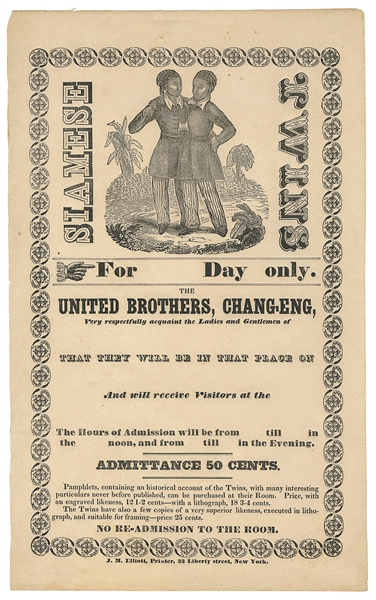  BUNKER, Chang and Eng (1811 – 74). Siamese Twins: The Unite...